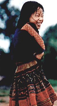 An ebullient young Hmong girl 