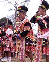 Hmong girls in festive mood